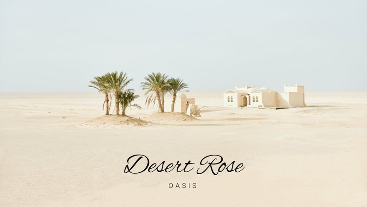 Journey to the oases Homepage Design
