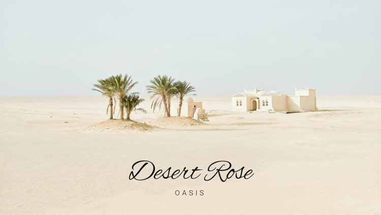 Journey to the oases Website Template