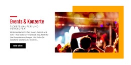 Musikveranstaltungen Und Konzerte - Vorlagen Website-Design