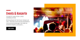 Musikveranstaltungen Und Konzerte – Fertiges Website-Design