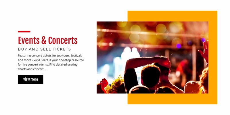 Music events and concerts Elementor Template Alternative