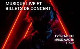 Superbe Conception Web Pour Musique Live Et Billets De Concert