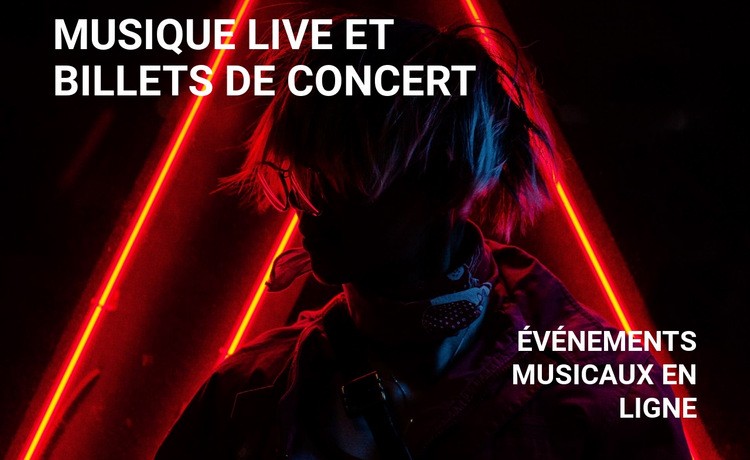 musique live et billets de concert Modèles de constructeur de sites Web