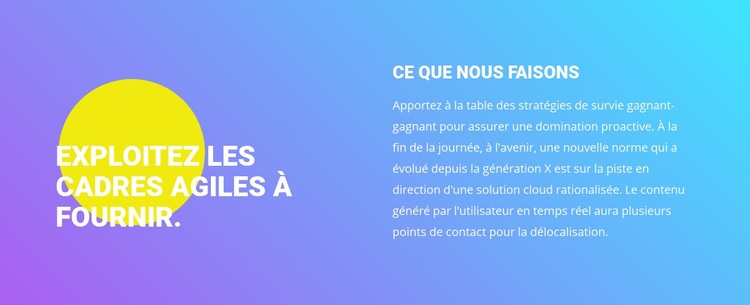 Forme, texte sur dégradé Créateur de site Web HTML