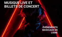 Musique Live Et Billets De Concert Design Moderne