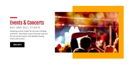Music Events And Concerts - Best Website Template Design