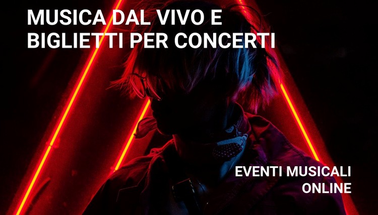 Musica e biglietti per concerti Modelli di Website Builder