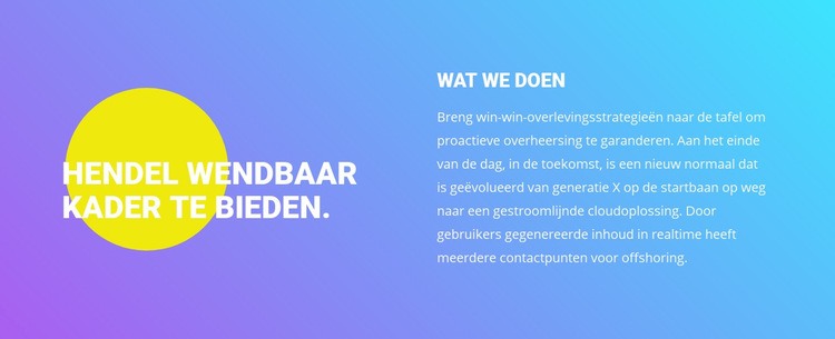 Vorm, tekst op verloop HTML5-sjabloon