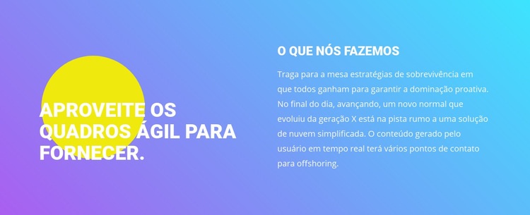 Forma, texto em gradiente Construtor de sites HTML