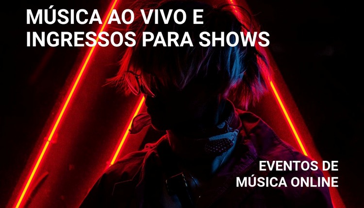 Vivo música e ingressos para shows Design do site