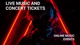 LIve Music And Concert Tickets - HTML Website Layout