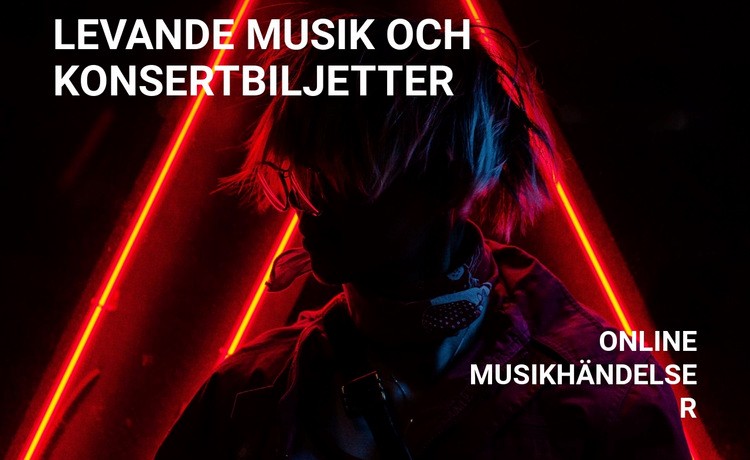 Har musik och konsertbiljetter CSS -mall