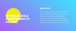 Premium Landing Page For Shape, Text On Gradient