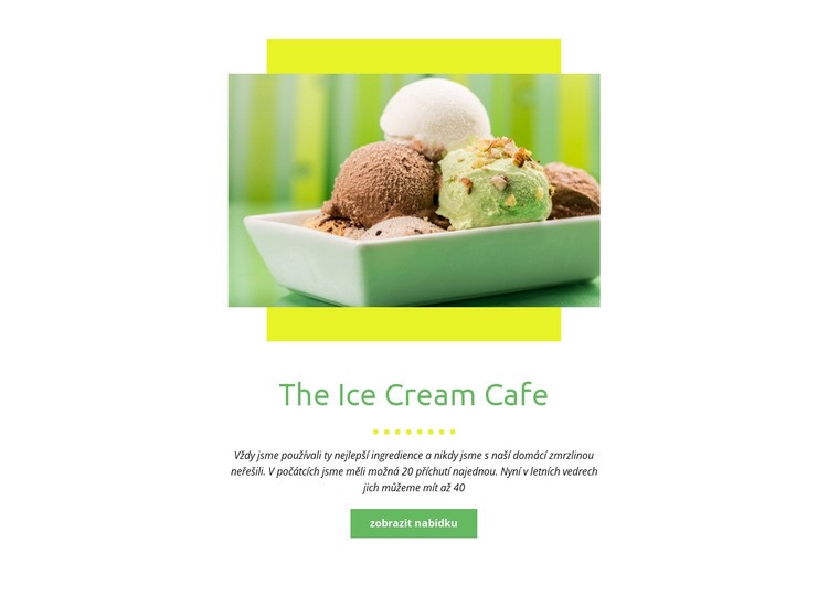 Ice Cream Cafe Šablona HTML