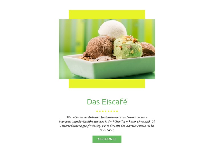 Eis Cafe CSS-Vorlage