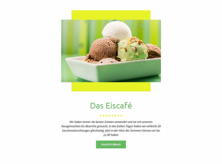 Eis Cafe Joomla Vorlage