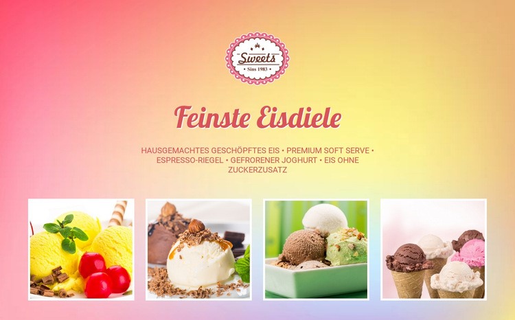 Feinste Eisdiele Vorlage