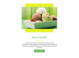 Fantastische Landingpage Für Eis Cafe