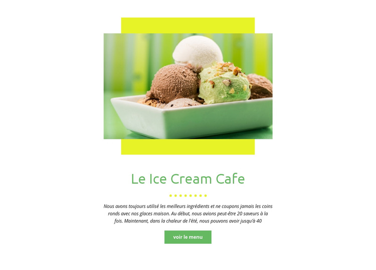 Café de la crème glacée Modèle HTML