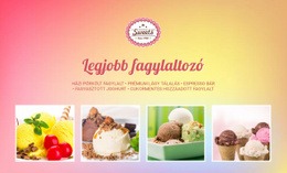 Legjobb Fagylaltozó - HTML Oldalsablon