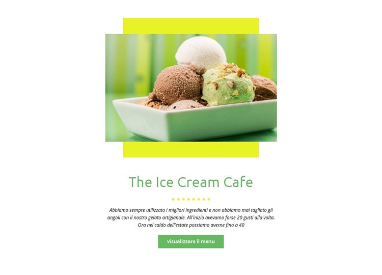 Ice Cream Cafe Modello HTML5