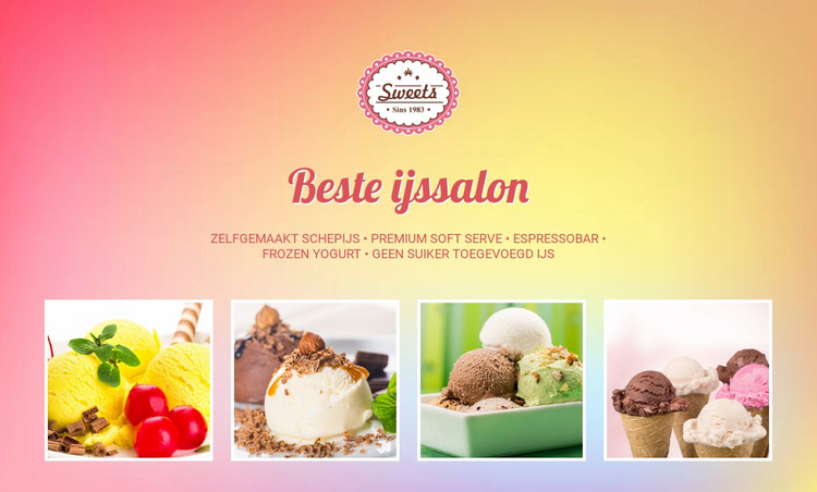 Beste ijssalon Joomla-sjabloon