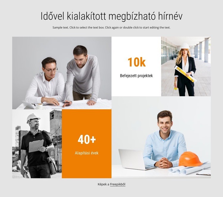 Megbízható hírnév Weboldal sablon