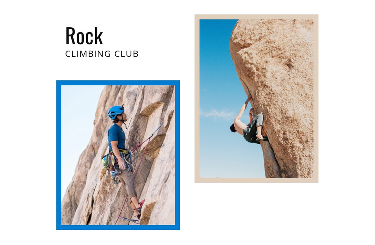 Rock climbing club One Page Template