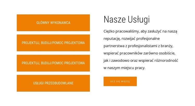 Powtarzacz tekstu, przycisku i siatki Projekt strony internetowej