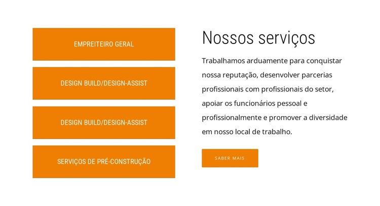 Repetidor de texto, botão e grade Tema WordPress