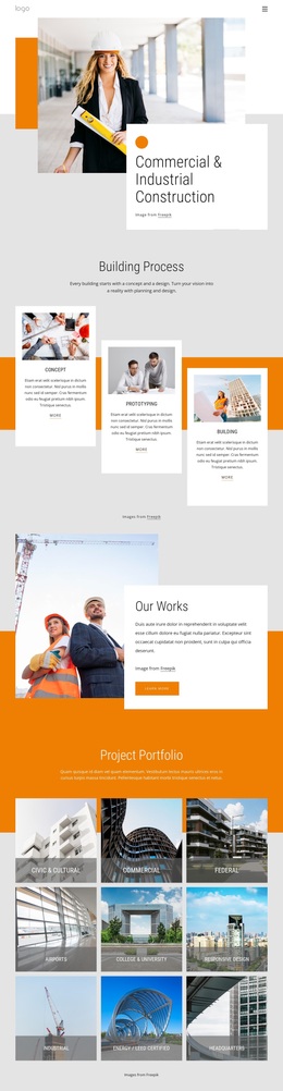 Free CSS For Сommercial And Industrial Construction