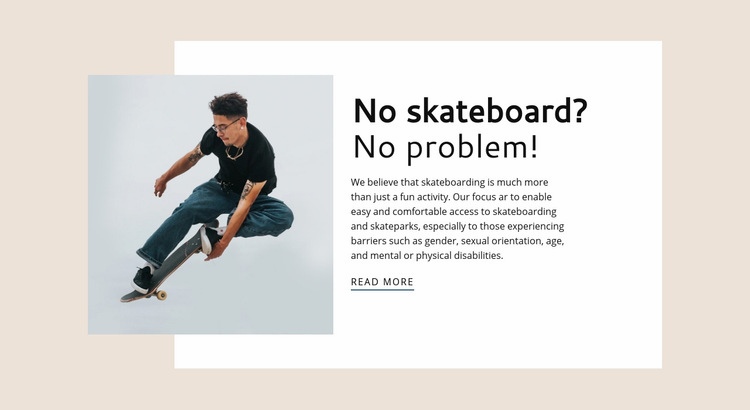 Sport skateboard club Elementor Template Alternative