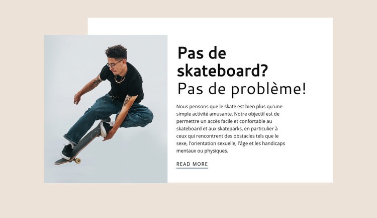 Club de skateboard sportif Maquette de site Web