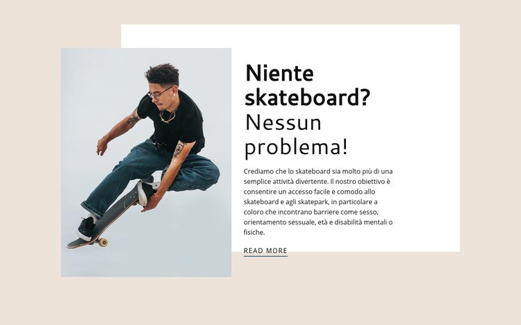 Club di skateboard sportivo Mockup del sito web
