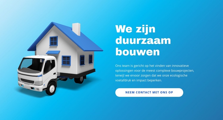 Geprefabriceerde huisvestingsoplossingen Website mockup