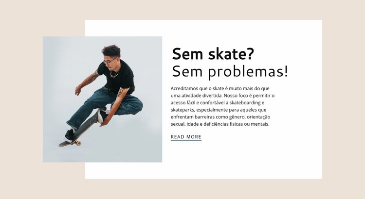 Clube de skate esportivo Maquete do site