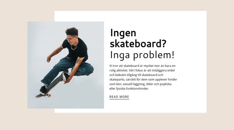 Sport skateboard klubb Hemsidedesign