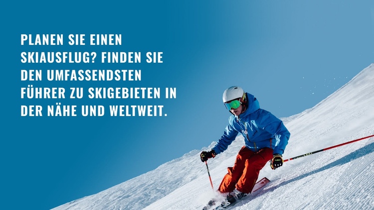 Sport-Skiclub Eine Seitenvorlage