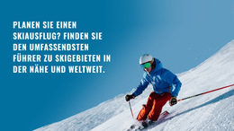 Website-Layout Für Sport-Skiclub