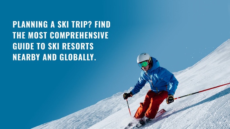 Sport skiing club Elementor Template Alternative