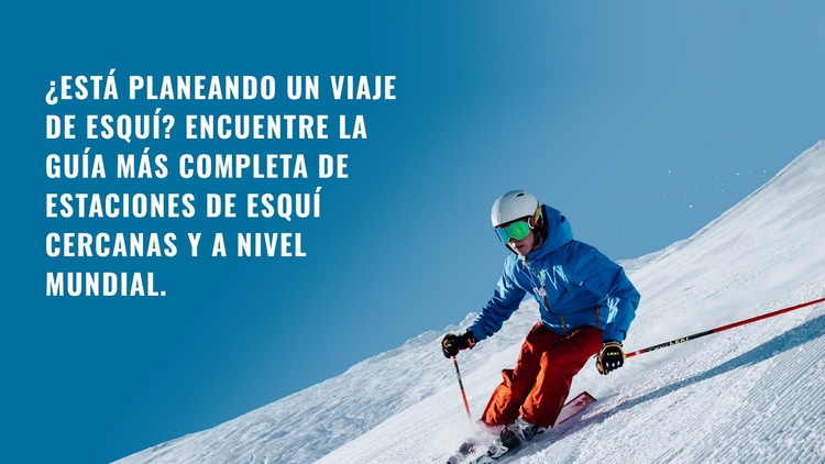 Club de esquí deportivo Maqueta de sitio web