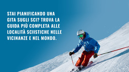 Layout Del Sito Web Per Club Di Sci Sportivo