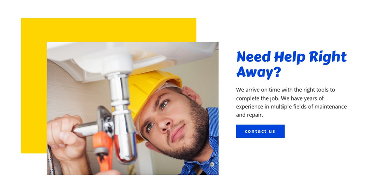 Plumbing services for your home Joomla Page Builder