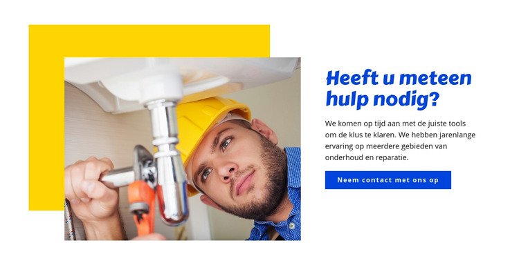 Loodgietersdiensten voor uw huis HTML-sjabloon
