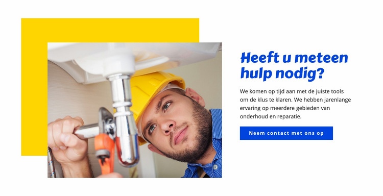Loodgietersdiensten voor uw huis Website mockup