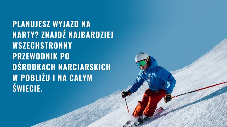 Sportowy klub narciarski Szablon jednej strony