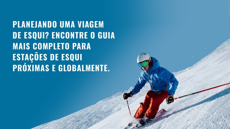 Clube de esqui esportivo Maquete do site