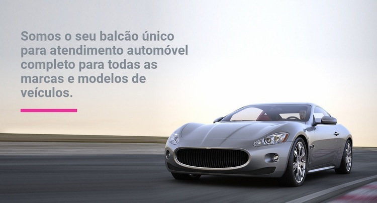 Aluguel de carros Design do site