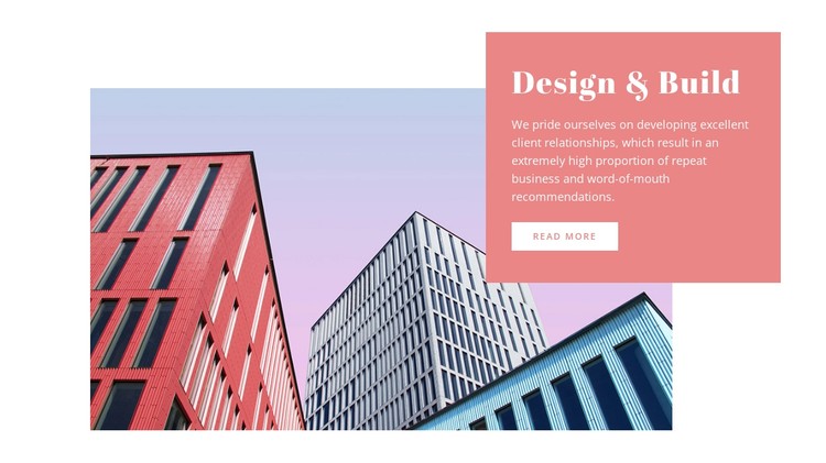 Designing and Building services  CSS Template