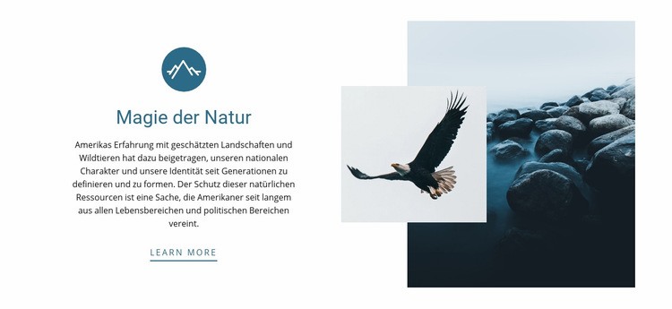 Magie der Natur Website design